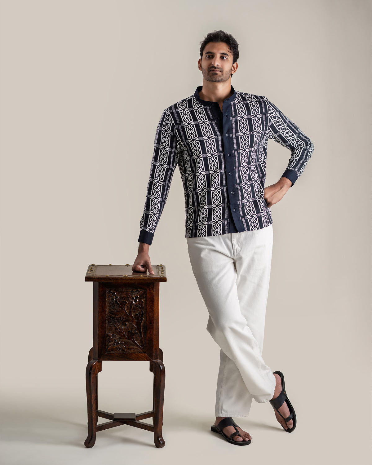 Full length view of the Mousson Shirt.